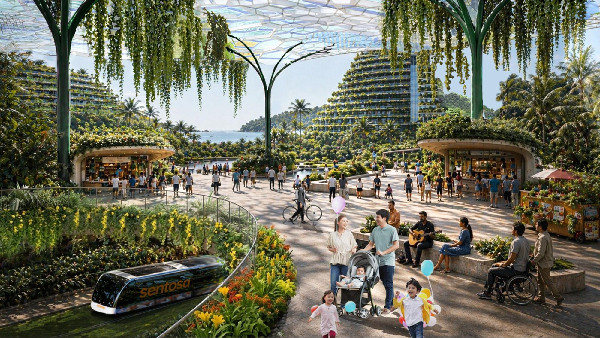 greater sentosa master plan - island heart transport hub