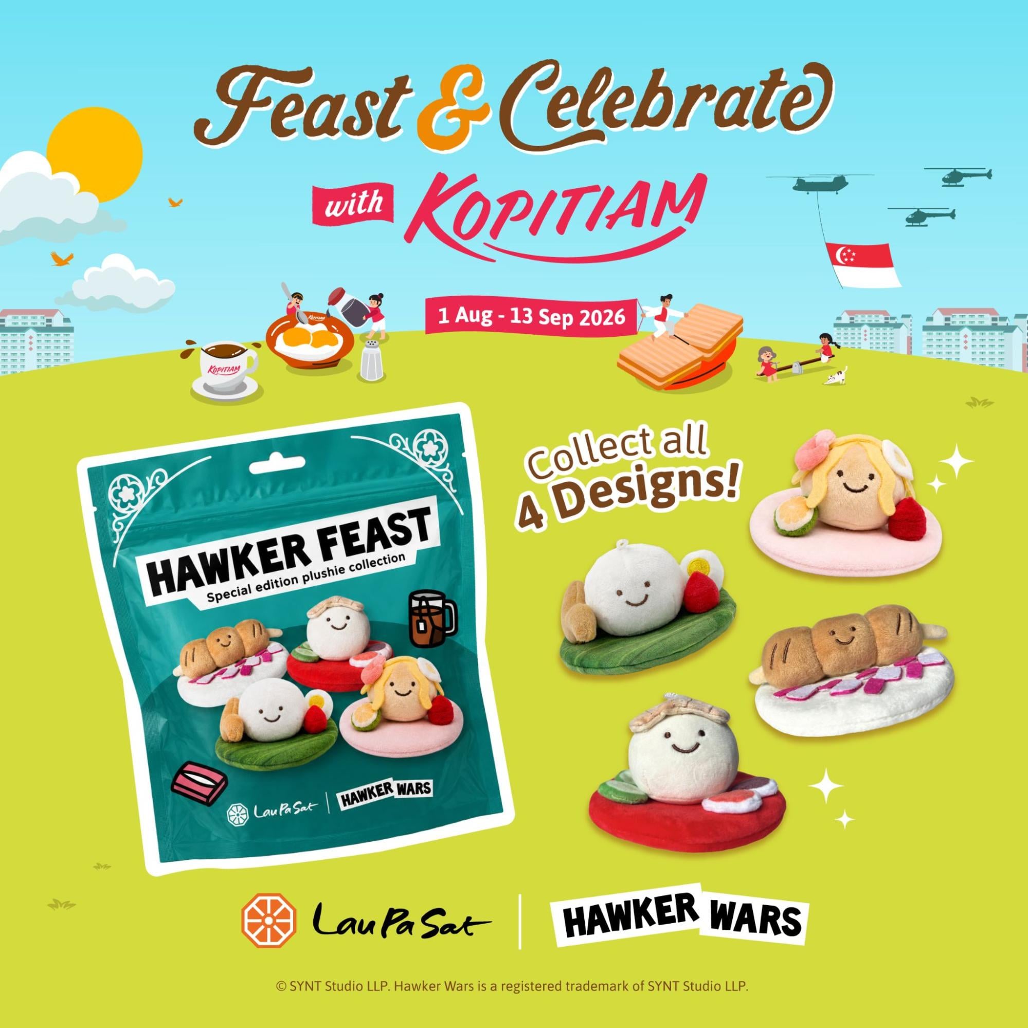 kopitiam hawker feast plushies