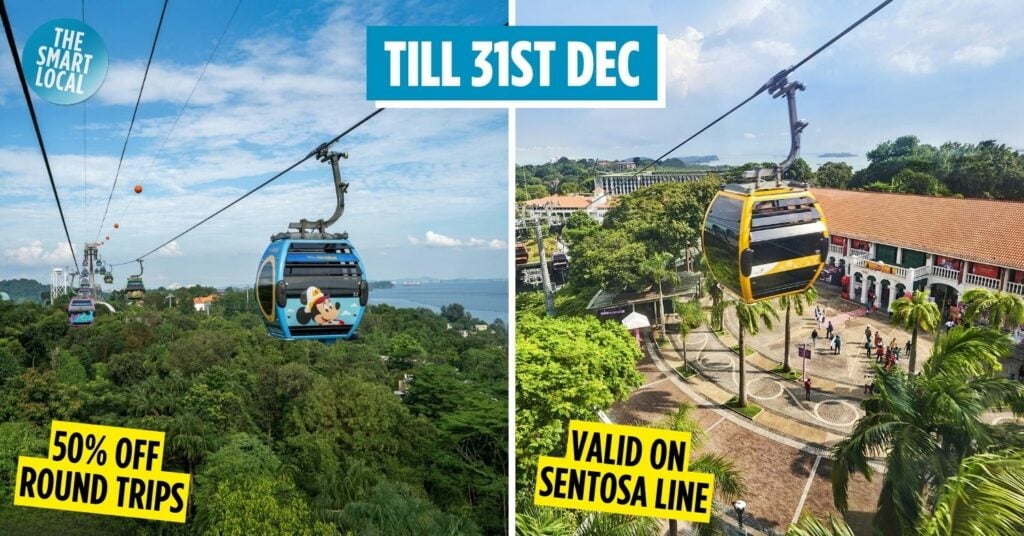 singapore cable car - sentosa line - $2 ride cover