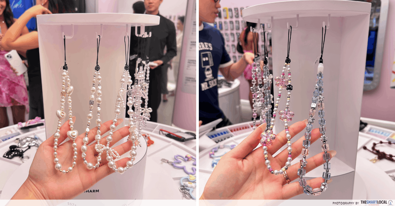 Pearl and beaded phone straps