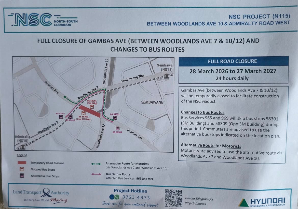 Gambas Avenue closure