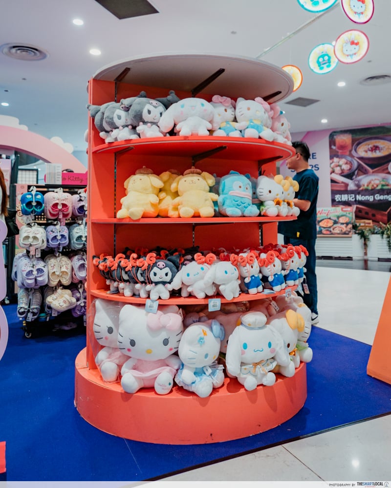 Sanrio plushies at the retail store