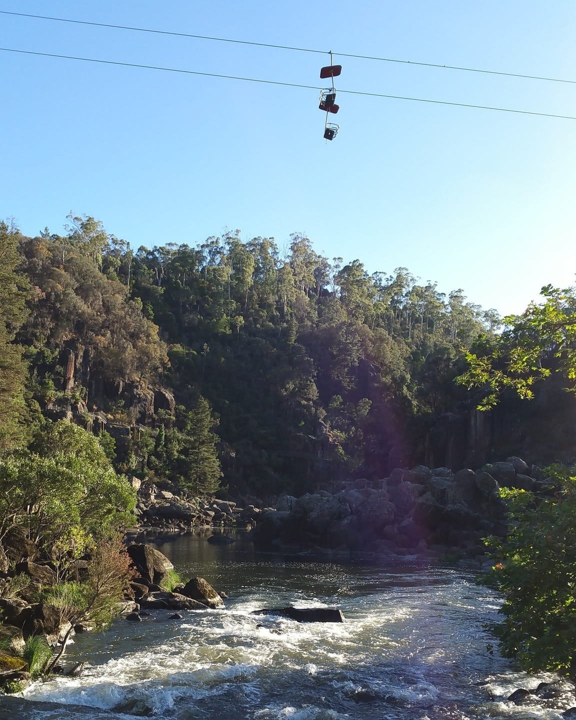 Soft adventure outdoor travel ideas in Tasmania - gorge chair lift