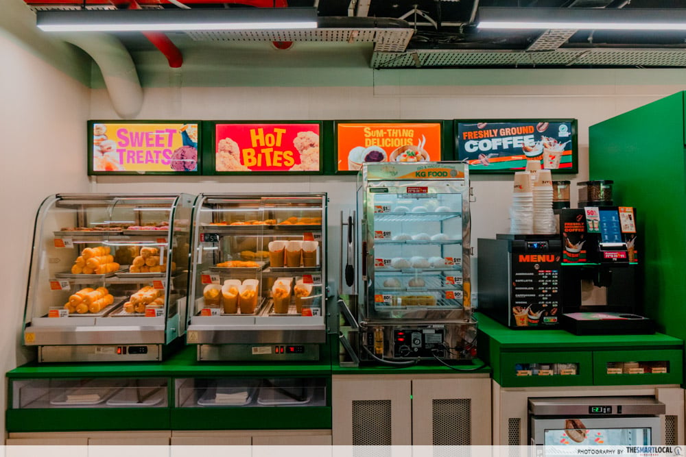 Heated food section