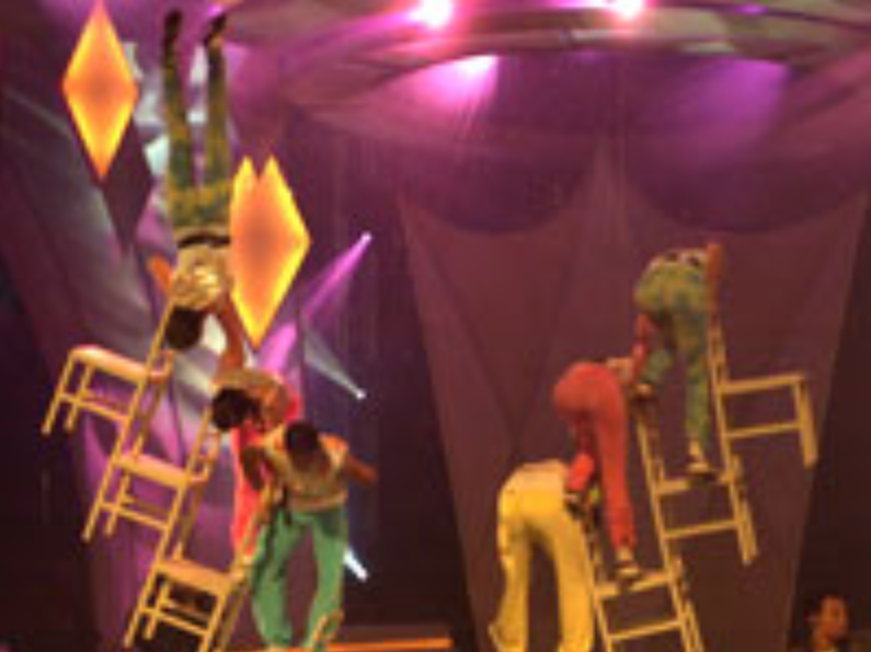Stacked chairs stunt