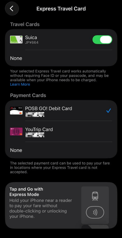 Setting up Apple Pay Express Transit on iPhone