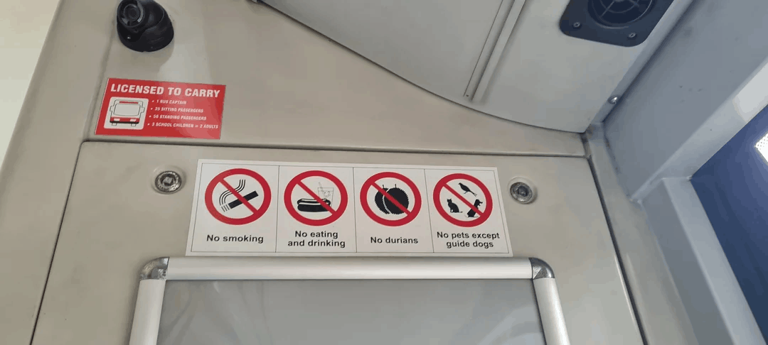 Bus Rules - No Durians