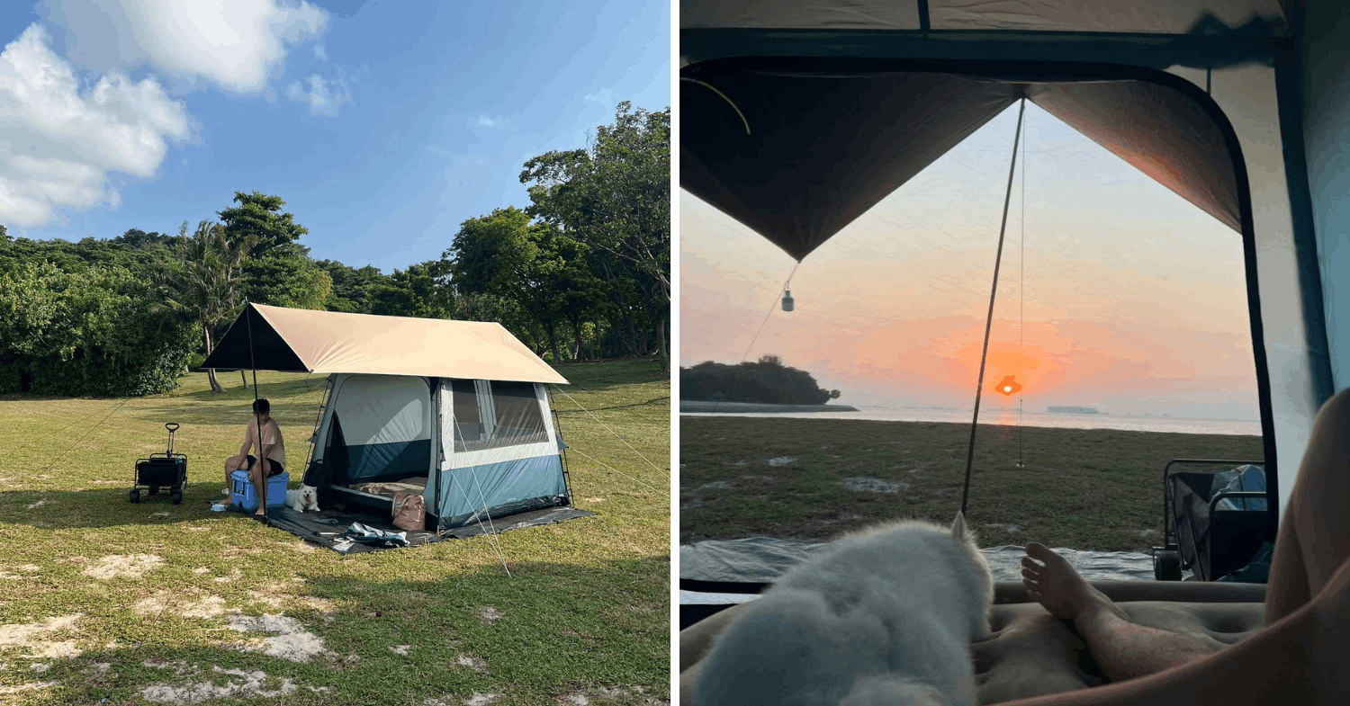 Camping on Lazarus Island
