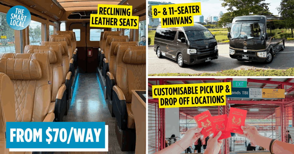 DreamRide luxury minibus from Singapore to JB with reclining seats