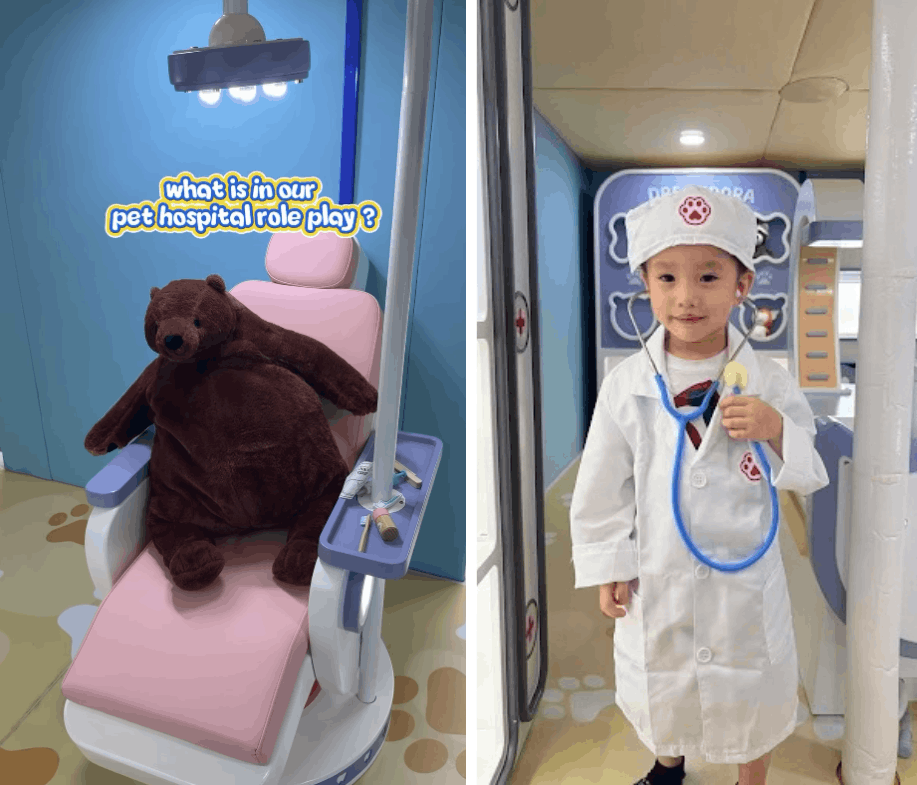 Dental chair and dressing up as a vet