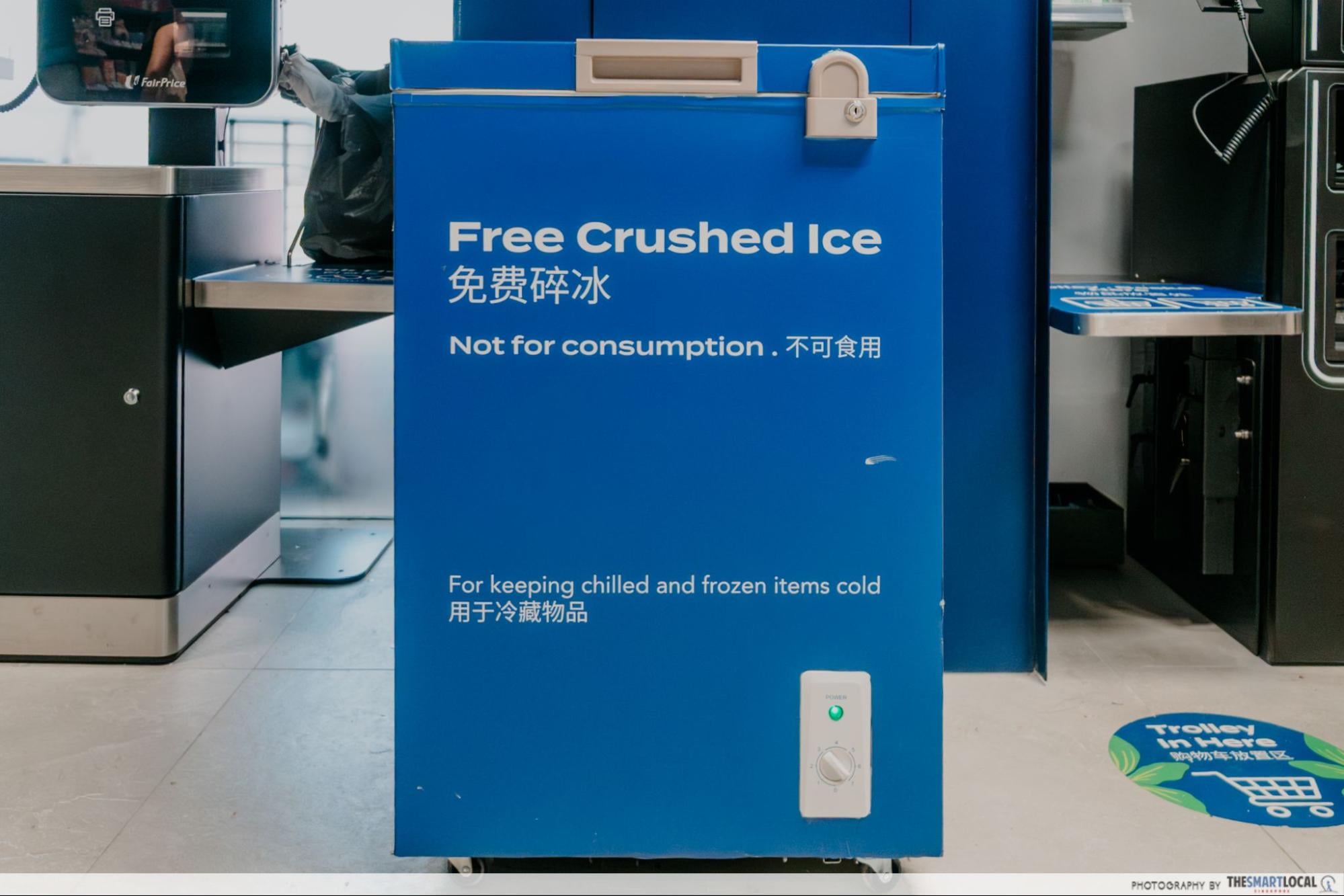 Free crushed ice