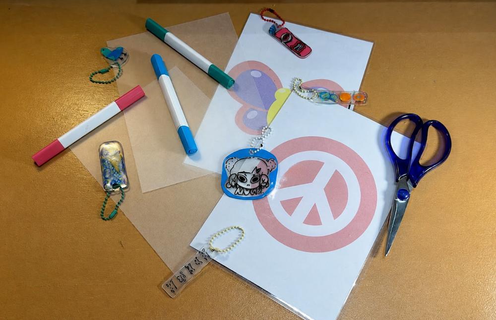 Forgotten Island - shrink wrap keychain making