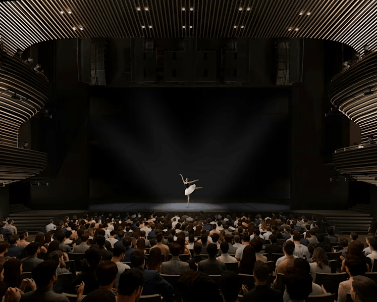 Performing at the new theatre in Tanglin