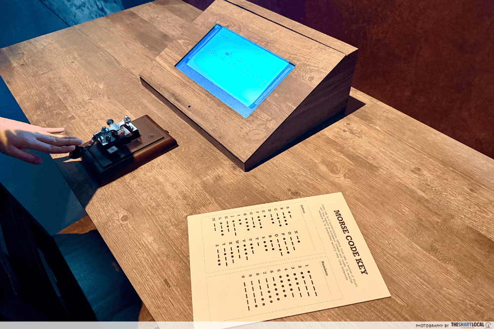 Singapore History Gallery, National Museum of Singapore - morse code