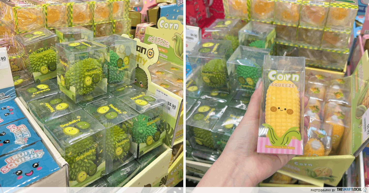Durian and corn squishies