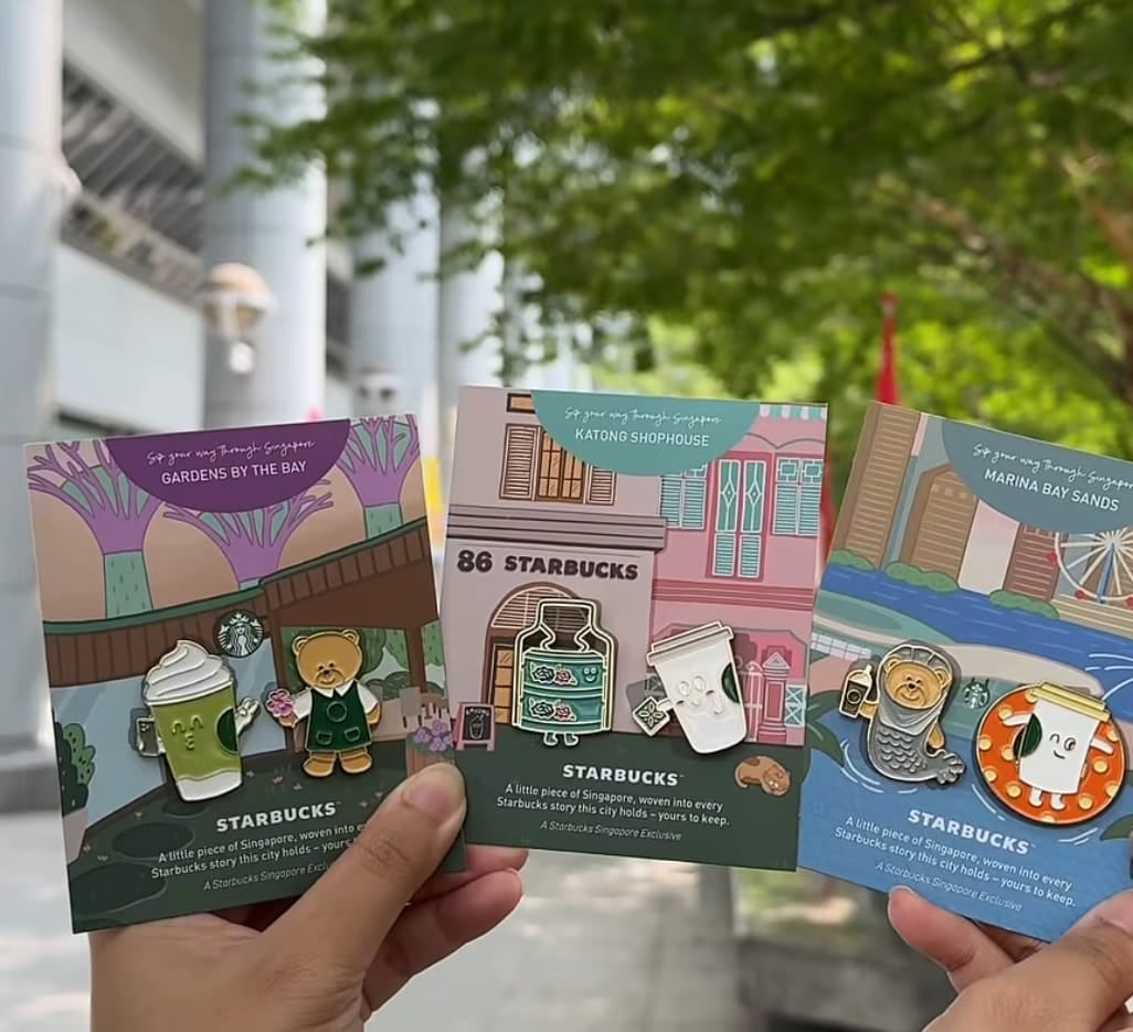 Starbucks Adventure Journal stamp rally - pins