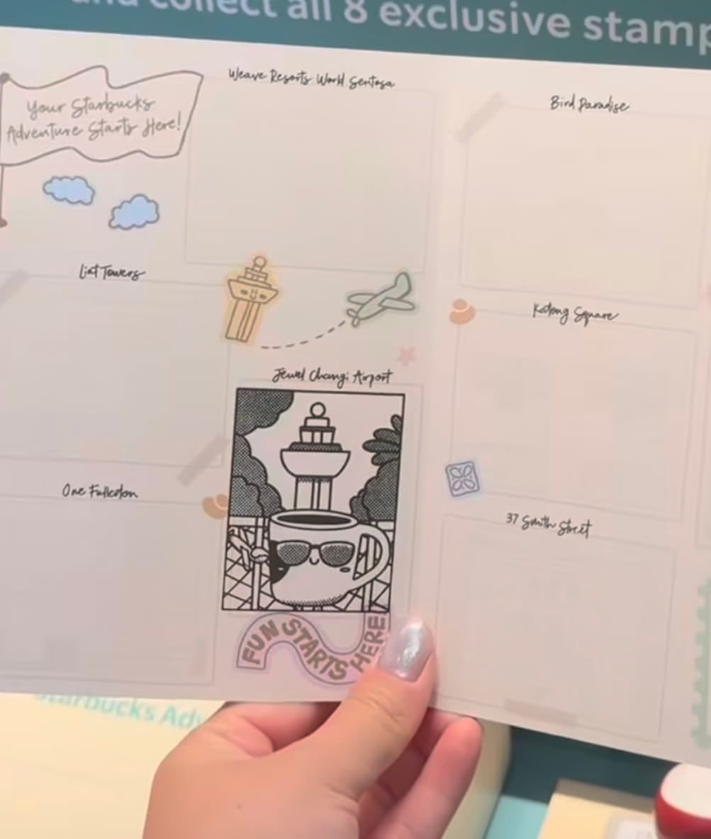Starbucks Adventure Journal stamp rally - stamp card