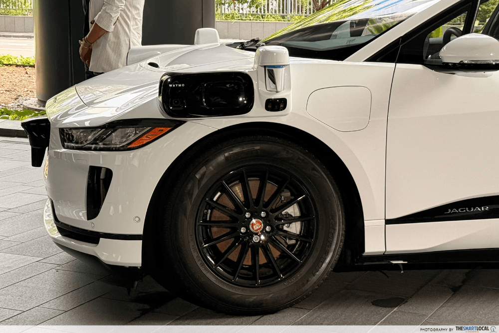 Waymo Driverless Taxis in Singapore - car side sensors