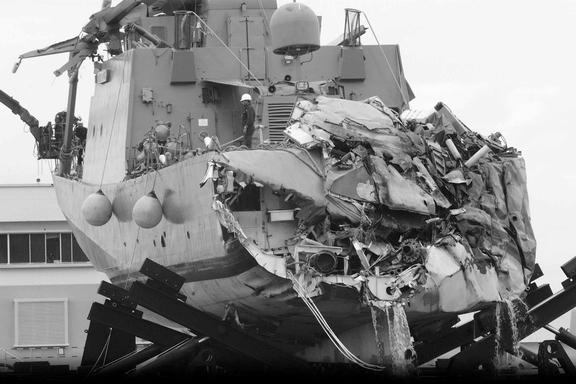 Crushed ship