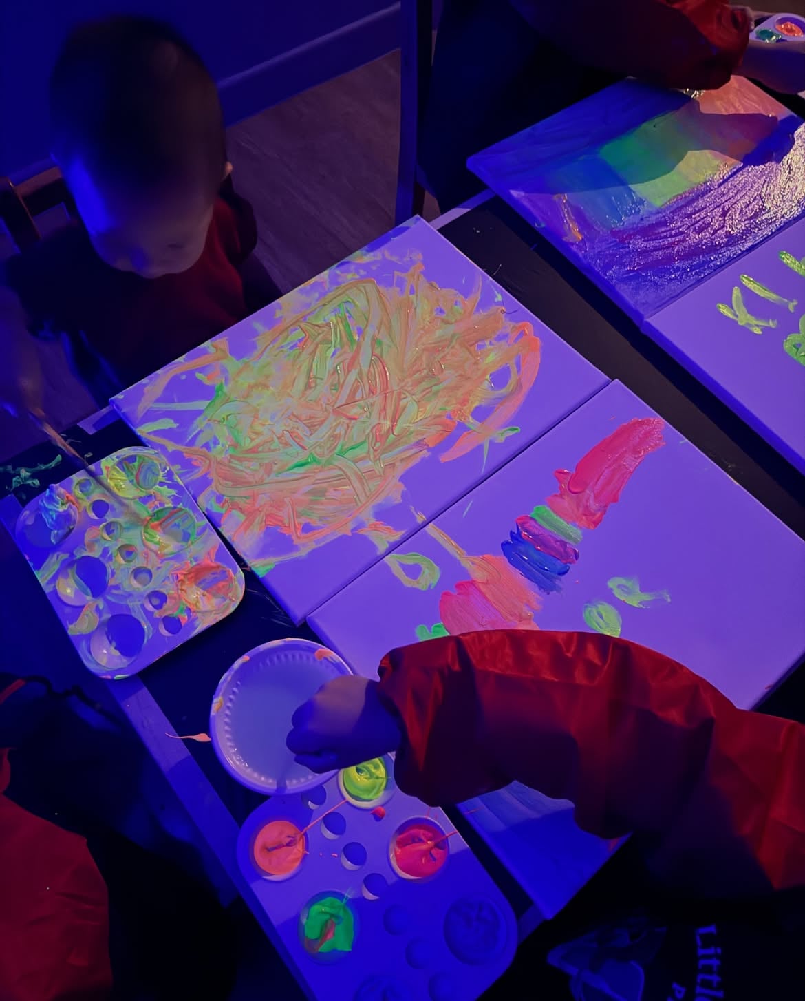 little paddington preschool east coast baby rave glow in the dark painting