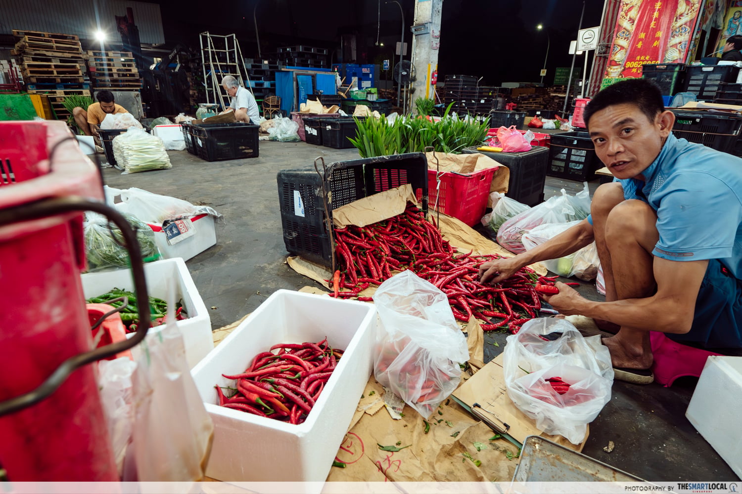 pasir panjang wholesale centre - peeling chilli