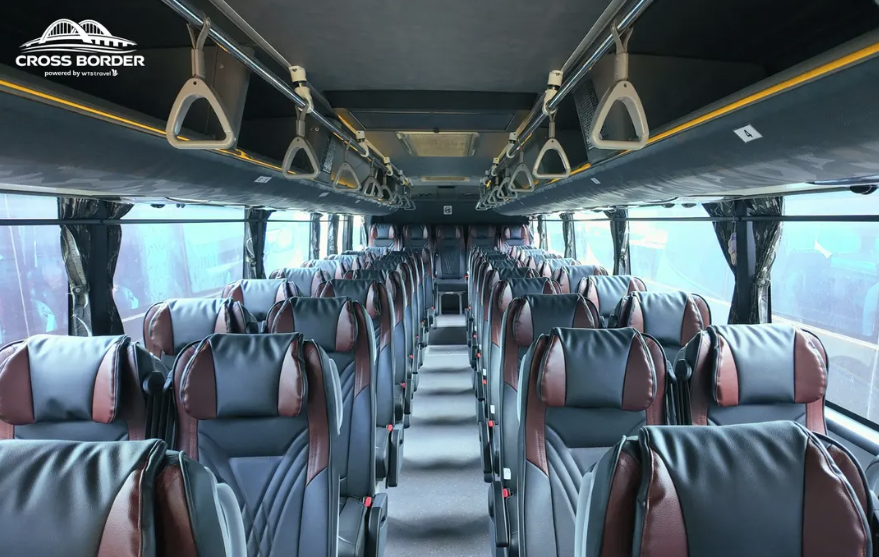 wts cross-border bus - bus interior