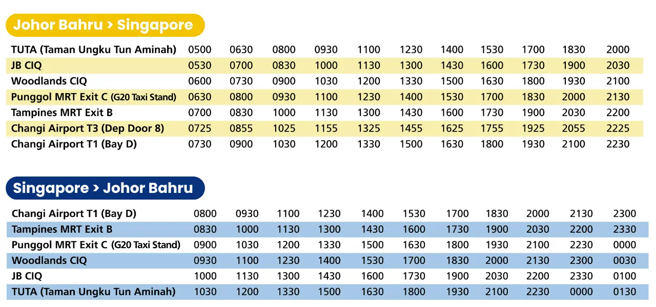 wts cross-border bus - jb sg bus timetable