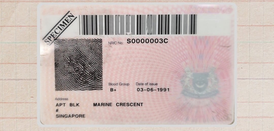 Blood group on Singapore IC