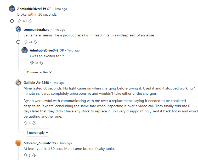 Dyson CameraJet Reddit Comments