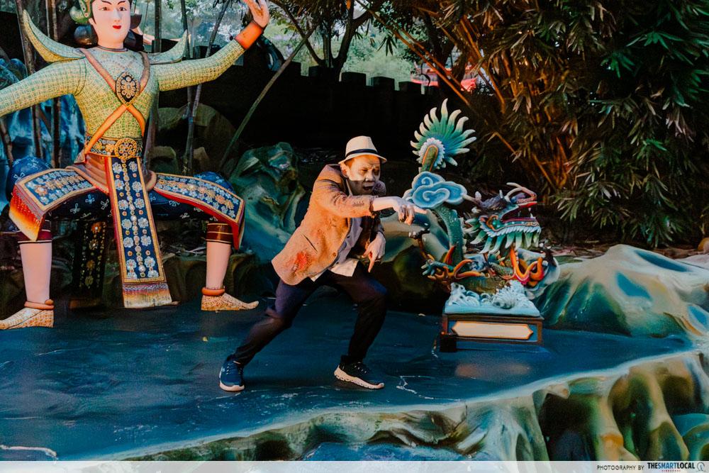 Hungry ghost performing