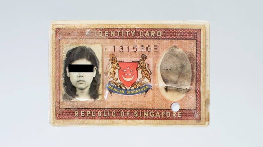 Laminated pink Singapore IC