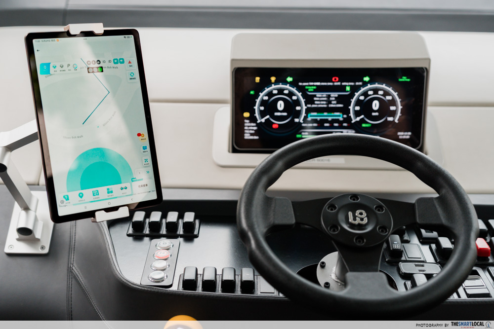 Sentosa Autonomous Vehicle dashboard