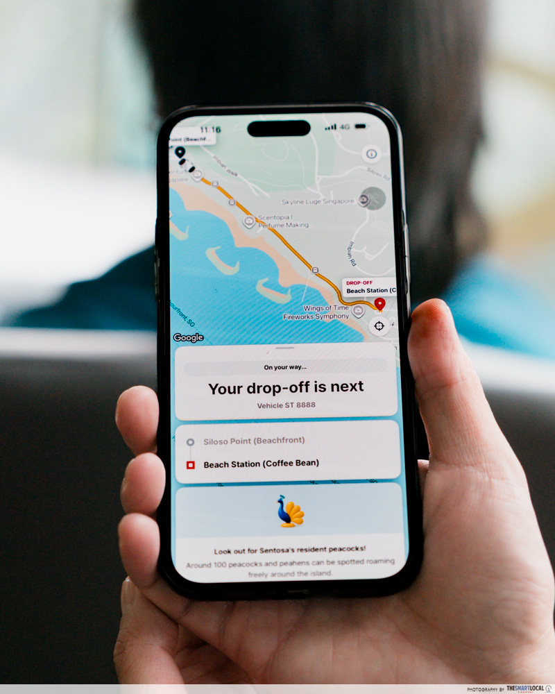 Sentosa Autonomous Vehicle TADA app