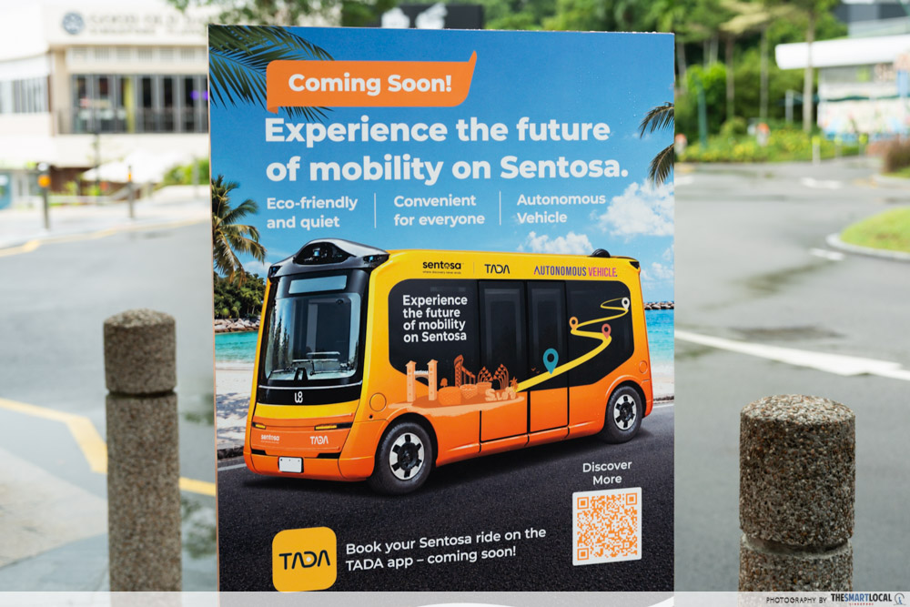 Sentosa Autonomous Vehicle signboard