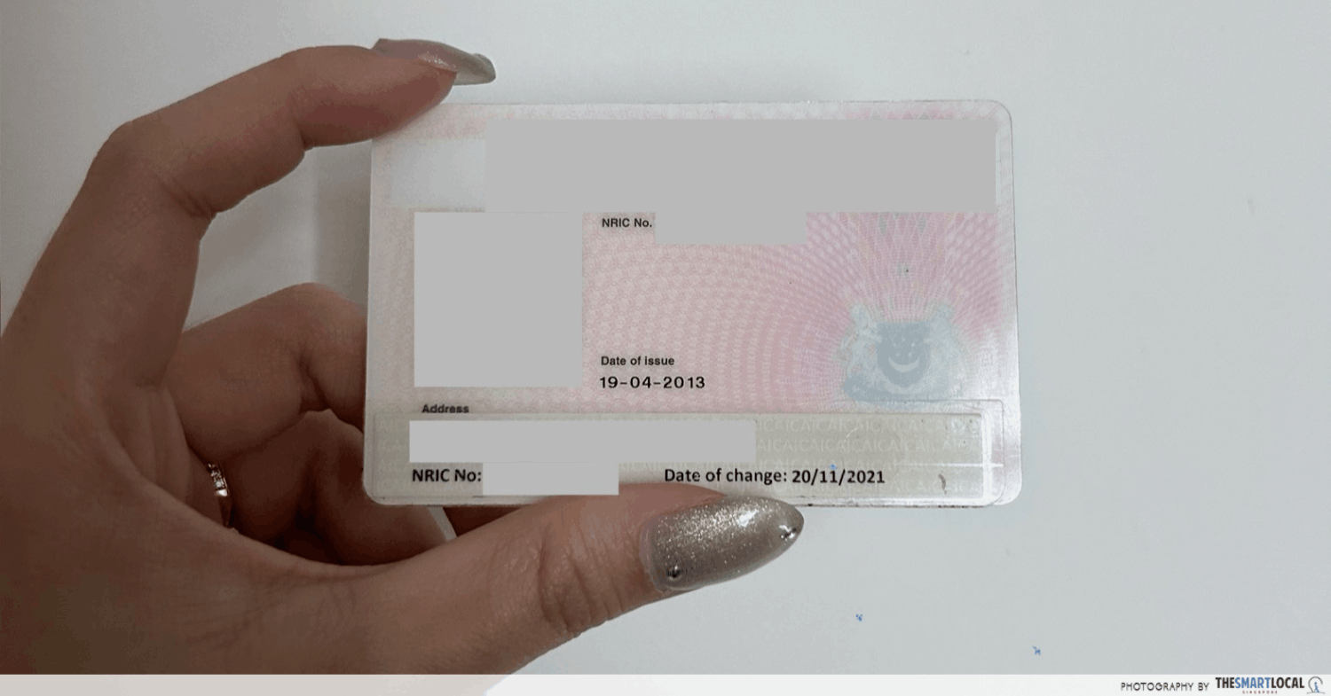 Singapore IC with new residential address