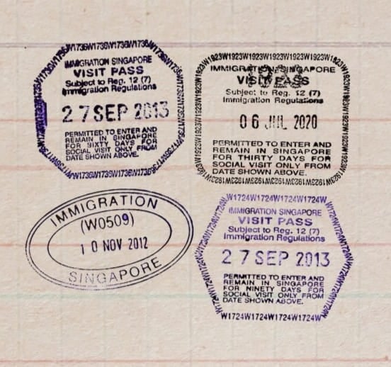 Passport stamps