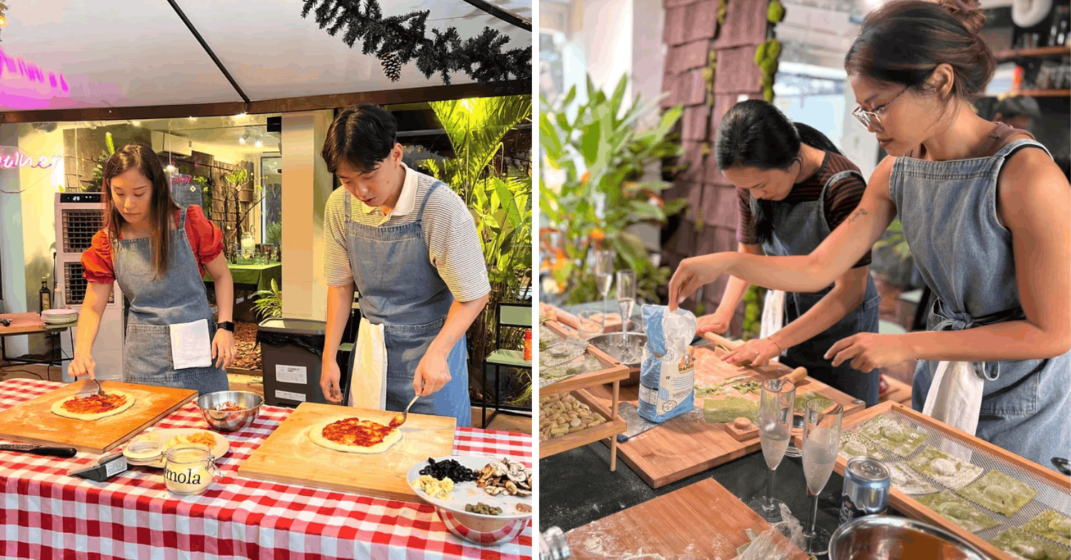 bukit timah fire station - pizza making experience and pasta by hand