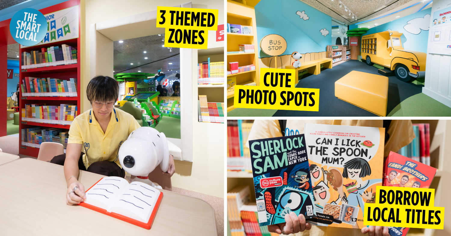 First Look At Snoopy Pop-Up Library – Photo Spots, Lucy’s Iconic Booth & Children Books Galore