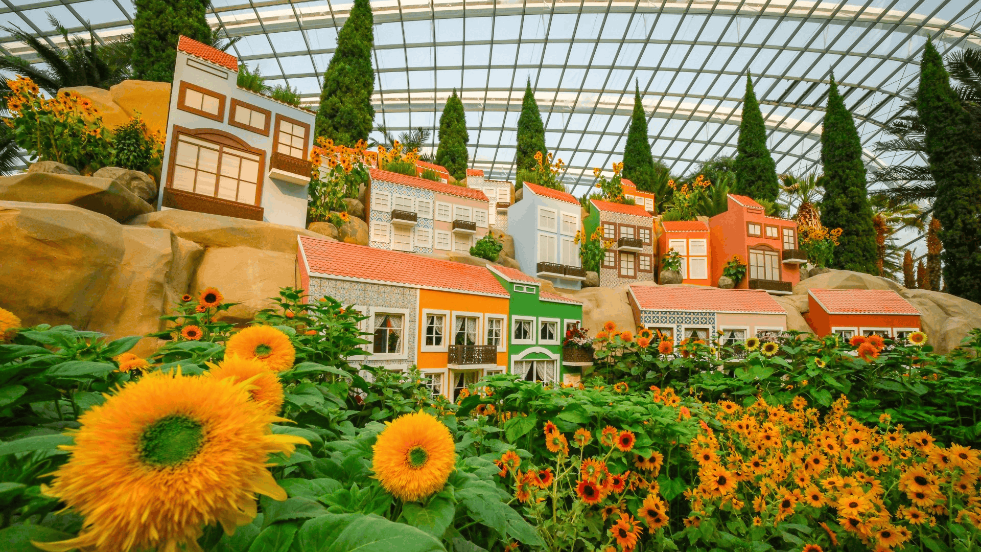 Sunflower Surprise: Garden by the Ocean