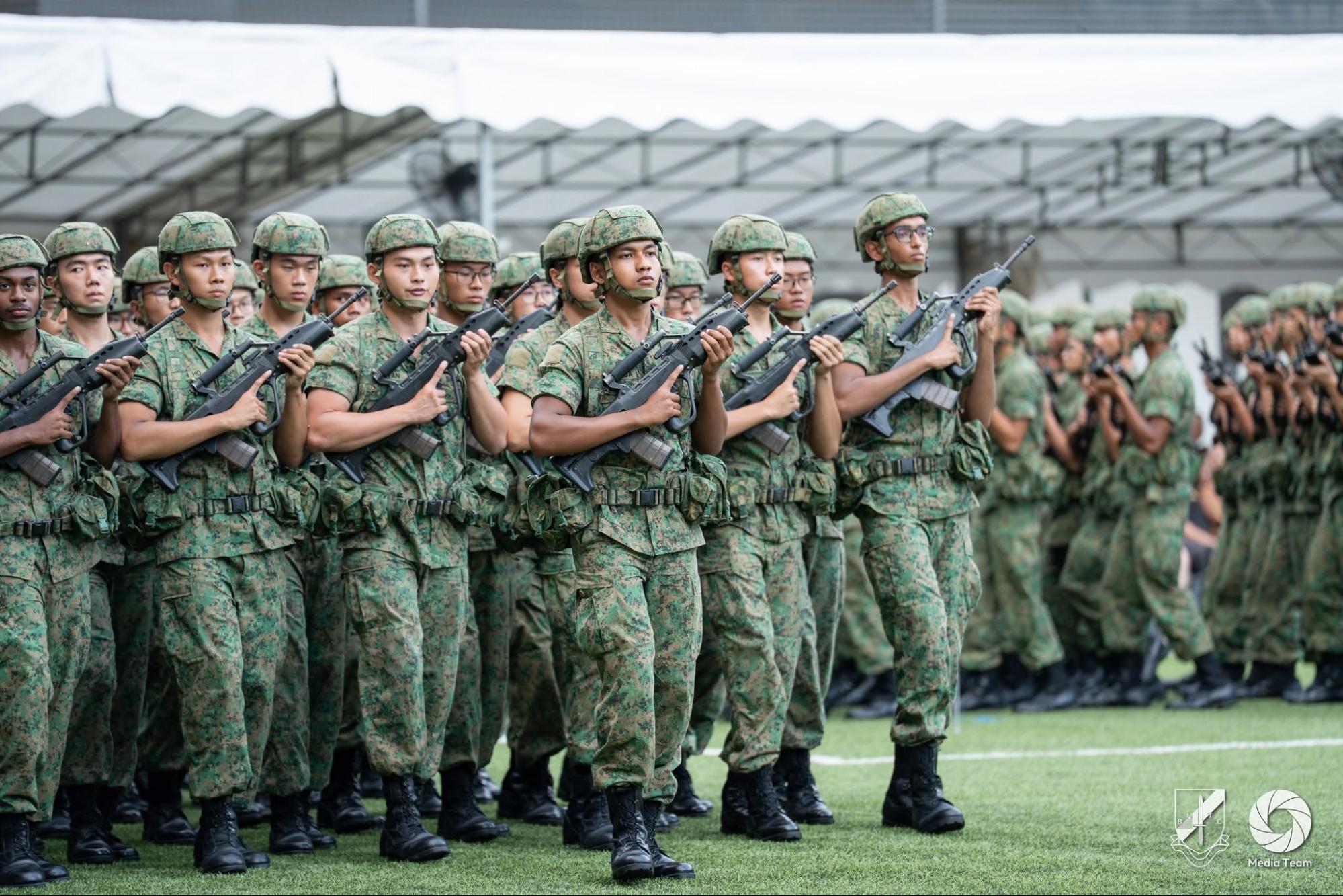 Soldiers marching