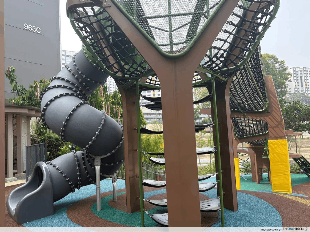 tampines playground - swirly slide