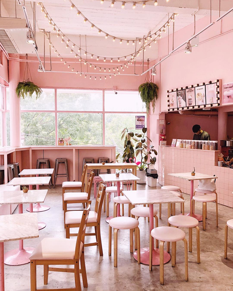 pink planter pinkplanter cafe matchbox pink themed cafe shop bangkok thailand