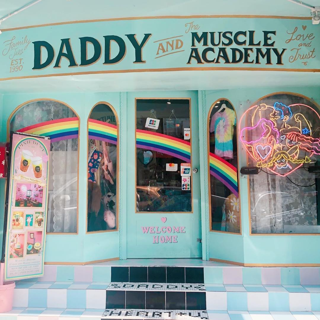 daddy and the muscle academy pink blue shops themed cafe vintage bangkok clothes 